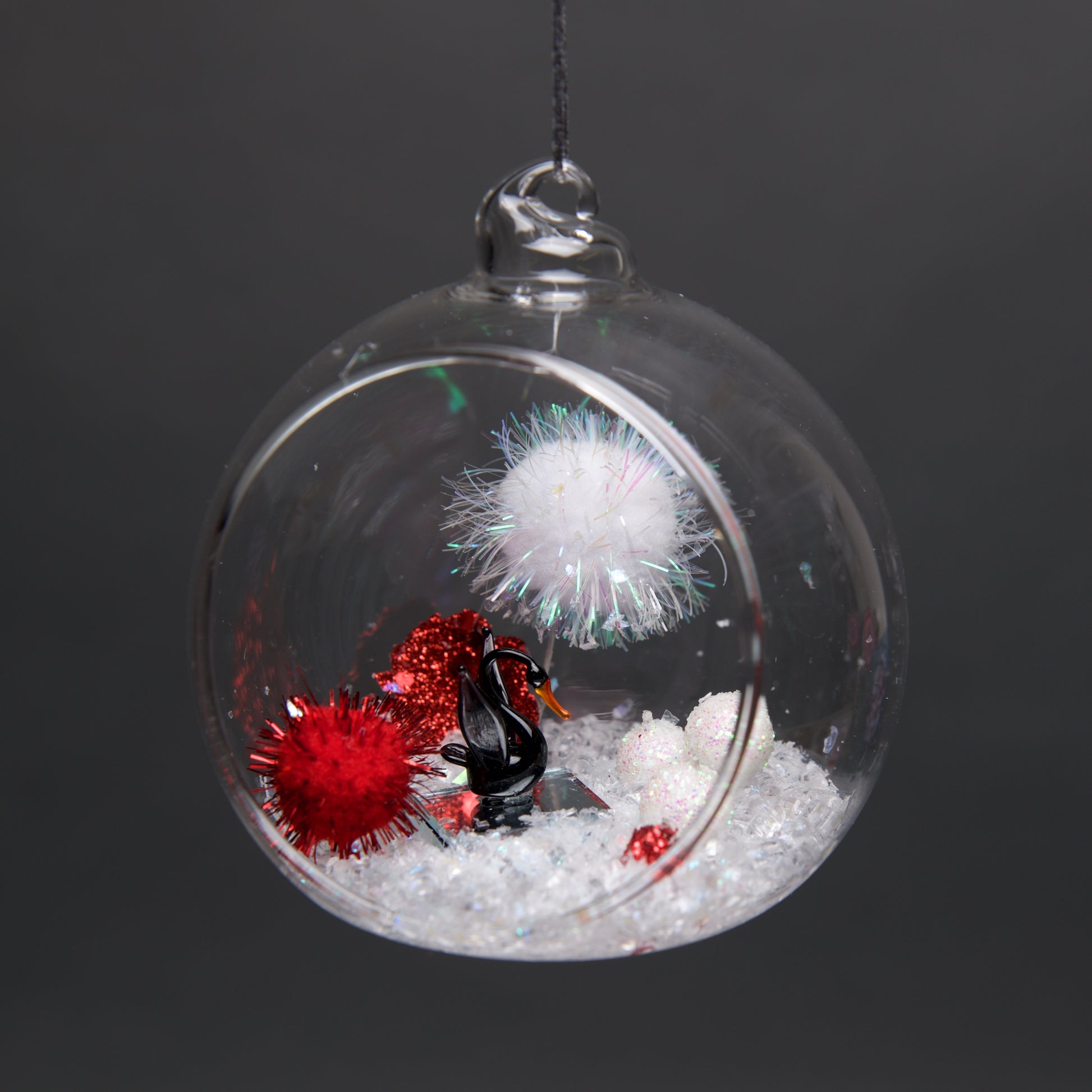 MED Glass Terrarium Ornament Winter scene 4" - © Blue Pomegranate Gallery