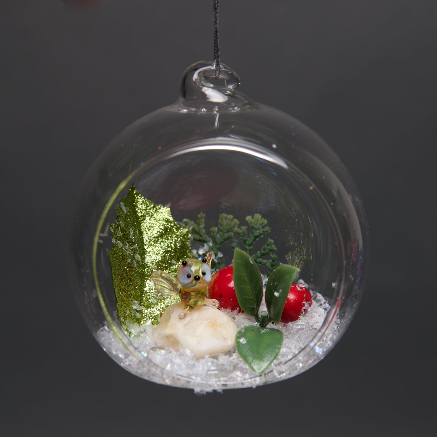 MED Glass Terrarium Ornament Winter scene 4" - © Blue Pomegranate Gallery