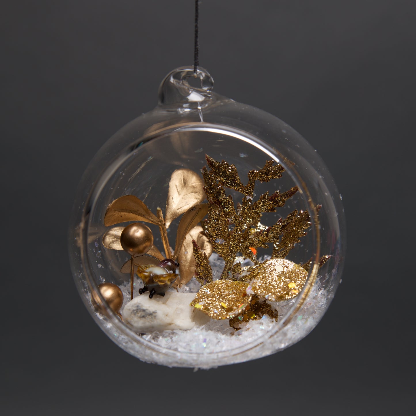 MED Glass Terrarium Ornament Winter scene 4" - © Blue Pomegranate Gallery