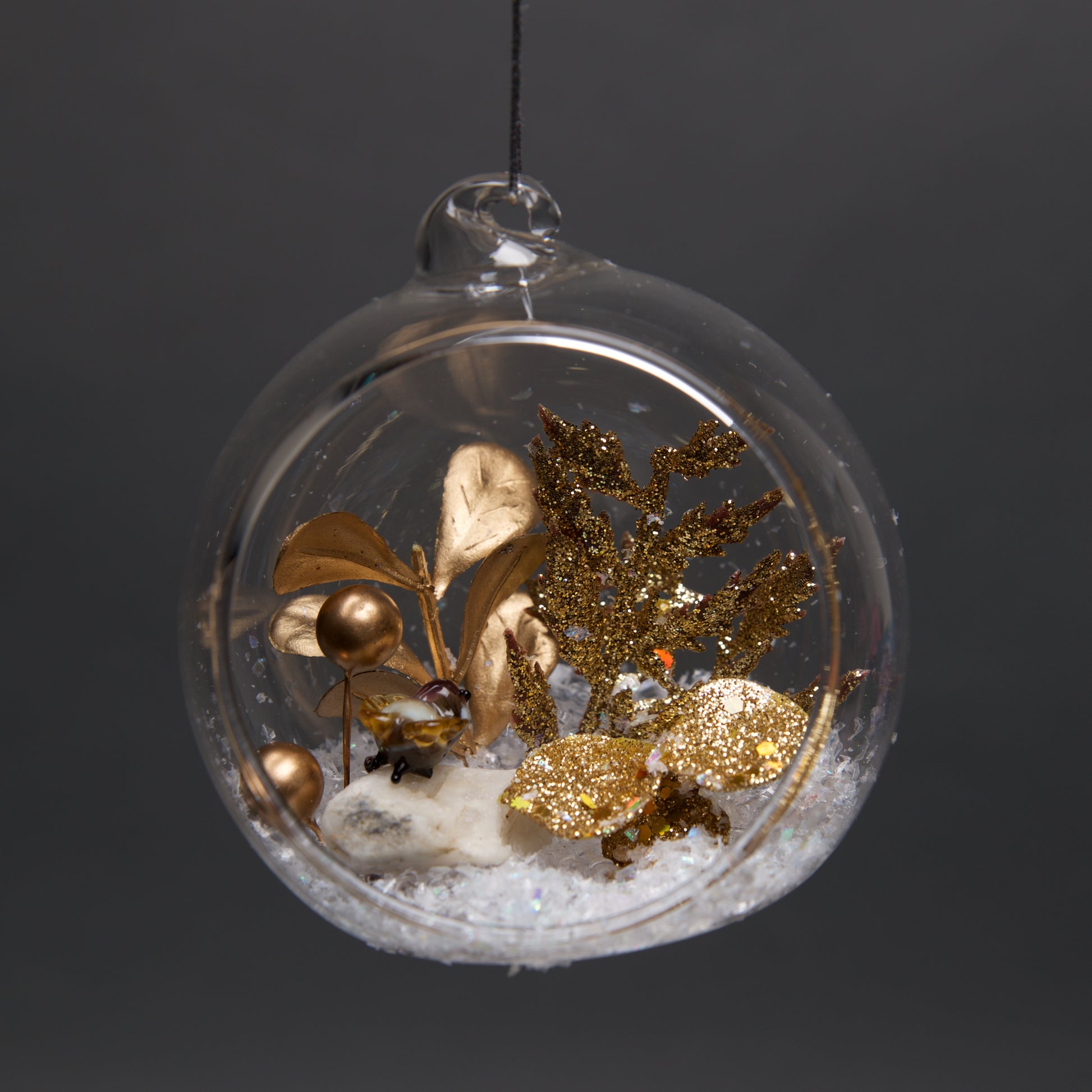 MED Glass Terrarium Ornament Winter scene 4" - © Blue Pomegranate Gallery