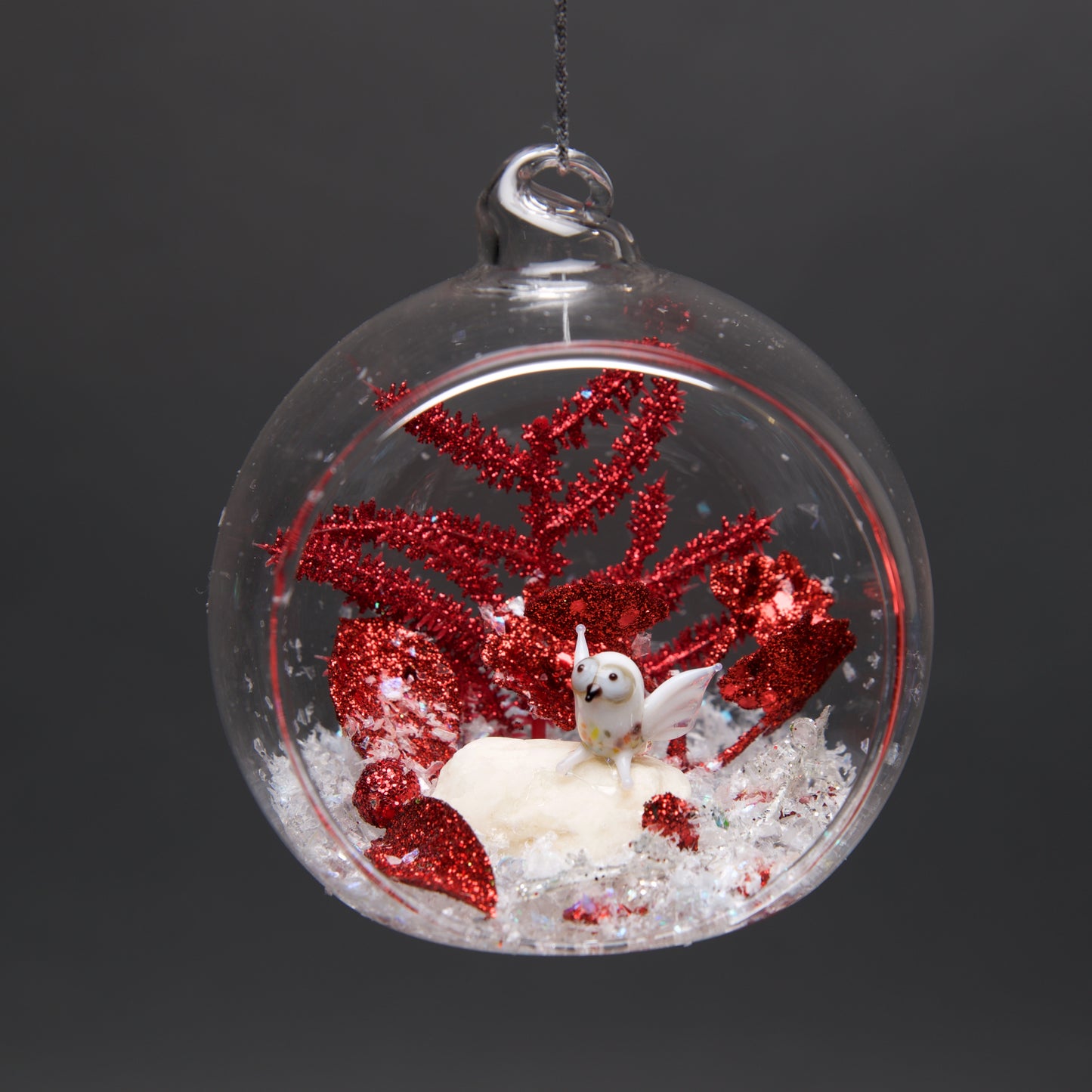 MED Glass Terrarium Ornament Winter scene 4" - © Blue Pomegranate Gallery