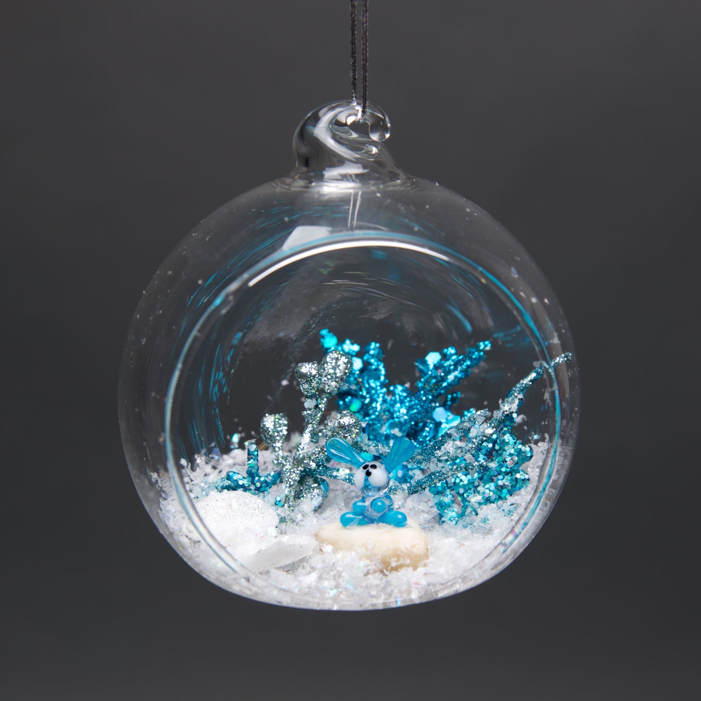 MED Glass Terrarium Ornament Winter scene 4" - © Blue Pomegranate Gallery