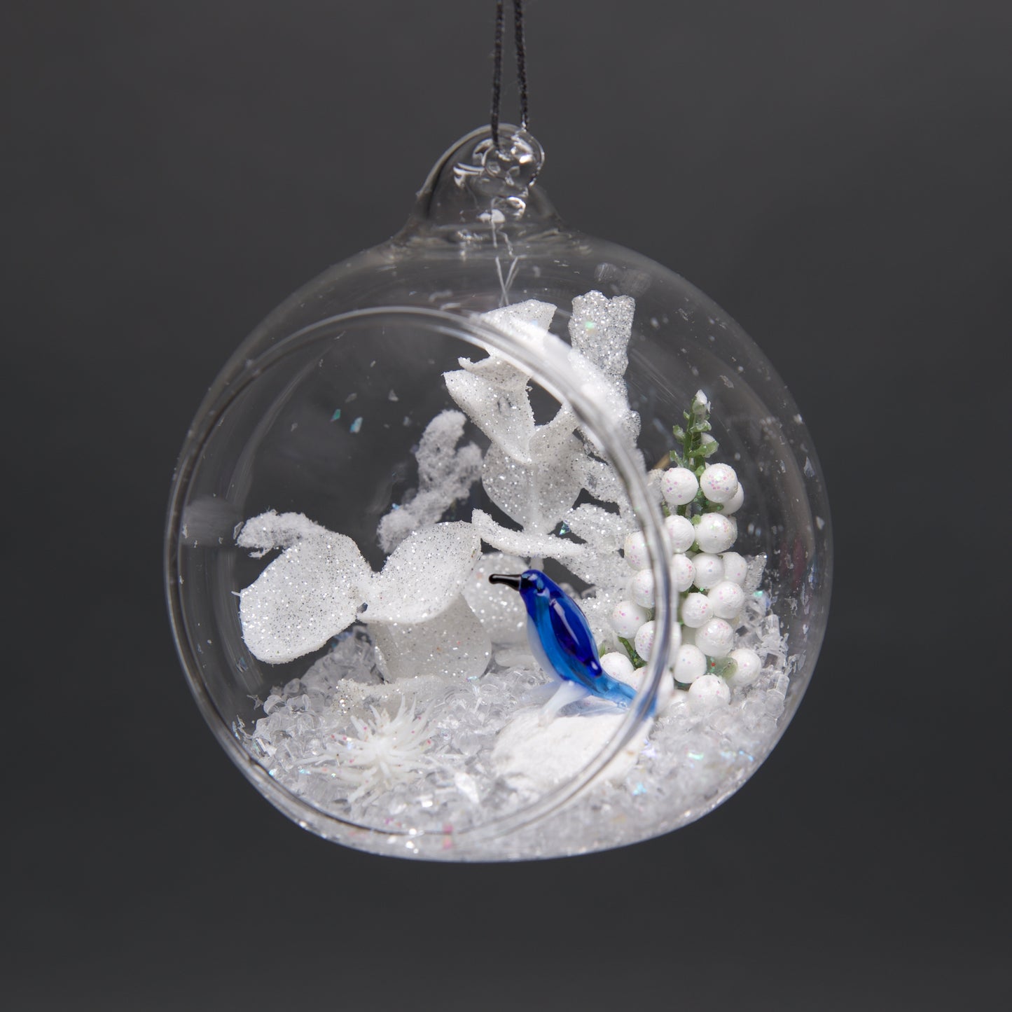 MED Glass Terrarium Ornament Winter scene 4" - © Blue Pomegranate Gallery