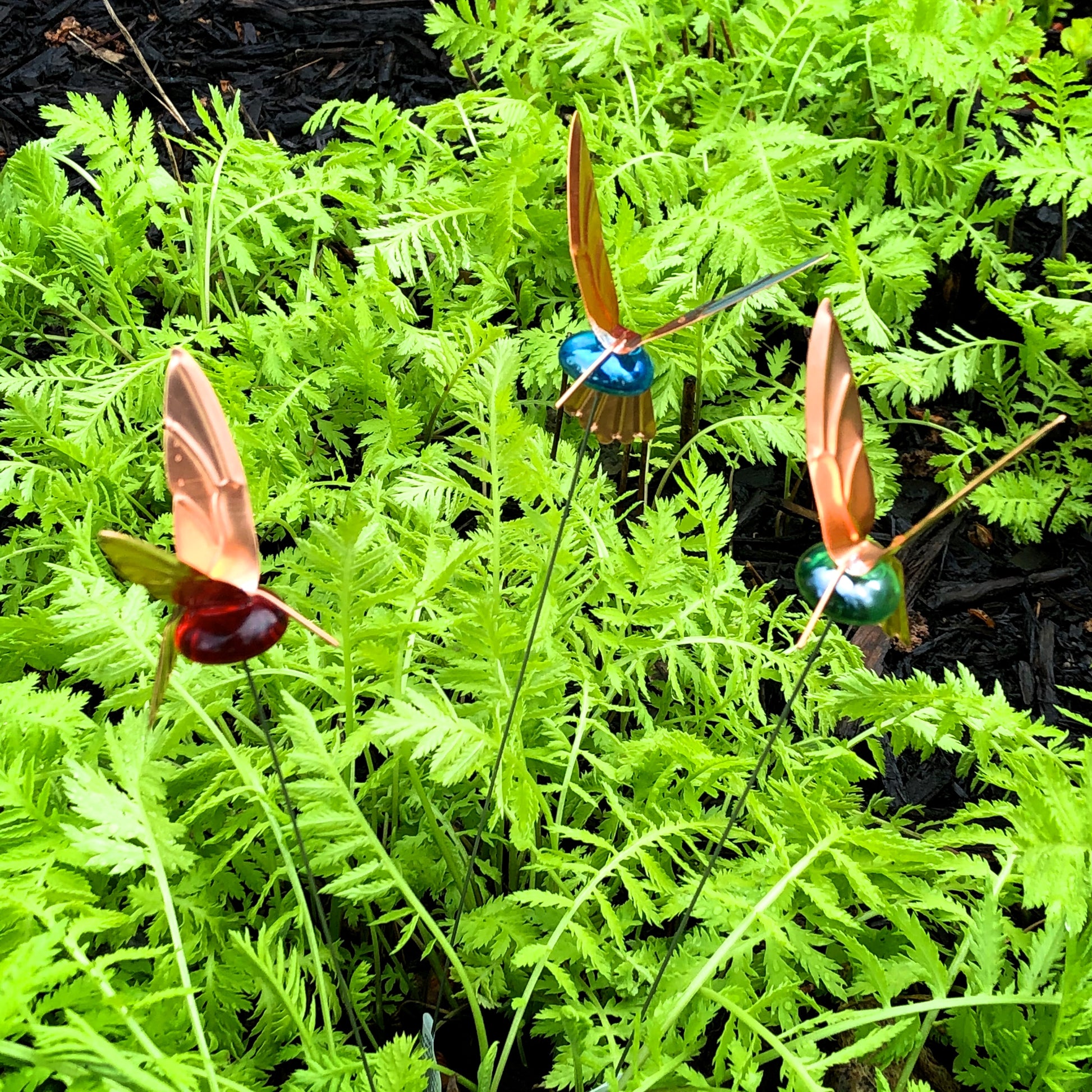 Hummingbird Potted Plant Stake - © Blue Pomegranate Gallery