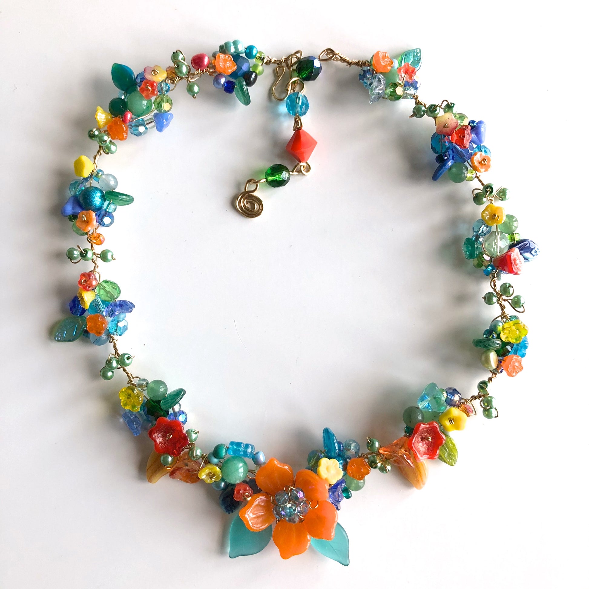 Rambling Rose, Tropical Necklace by Mary Lowe - © Blue Pomegranate Gallery