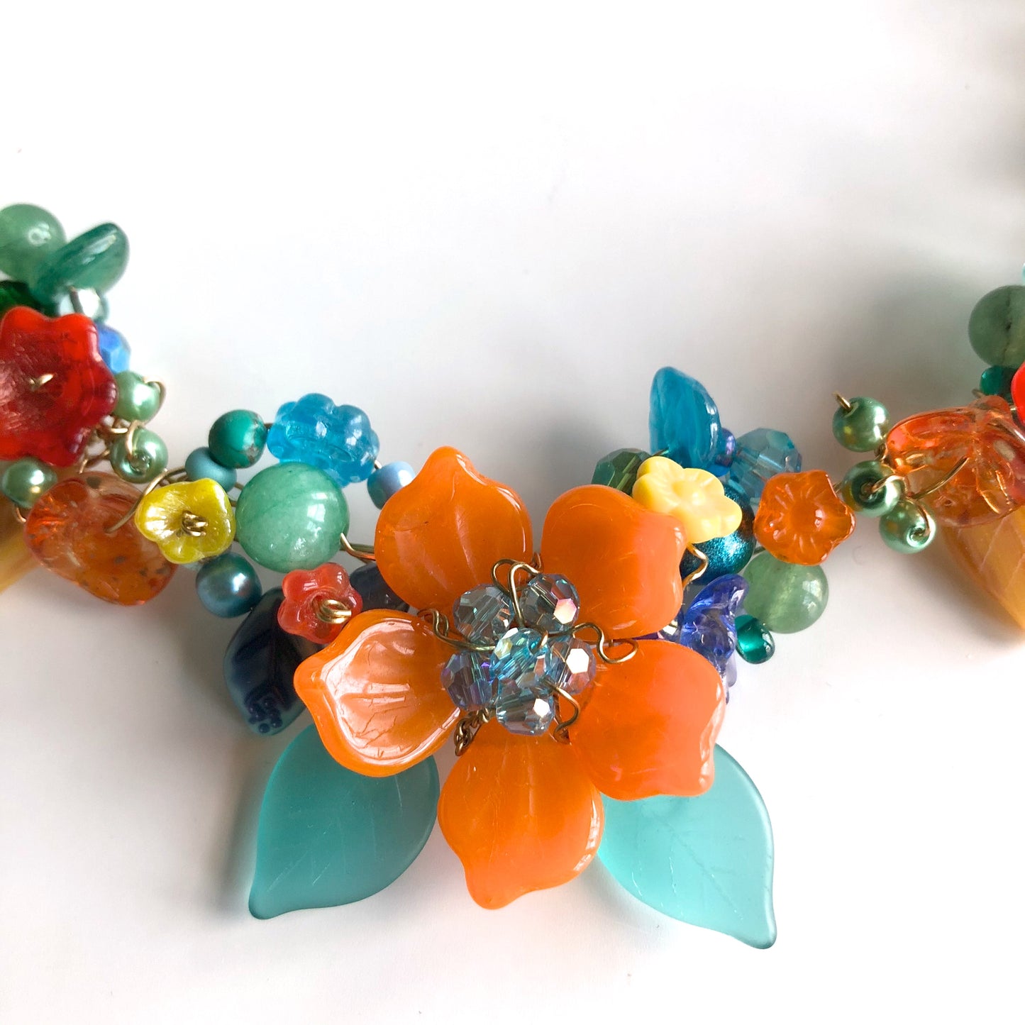 Rambling Rose, Tropical Necklace by Mary Lowe - © Blue Pomegranate Gallery
