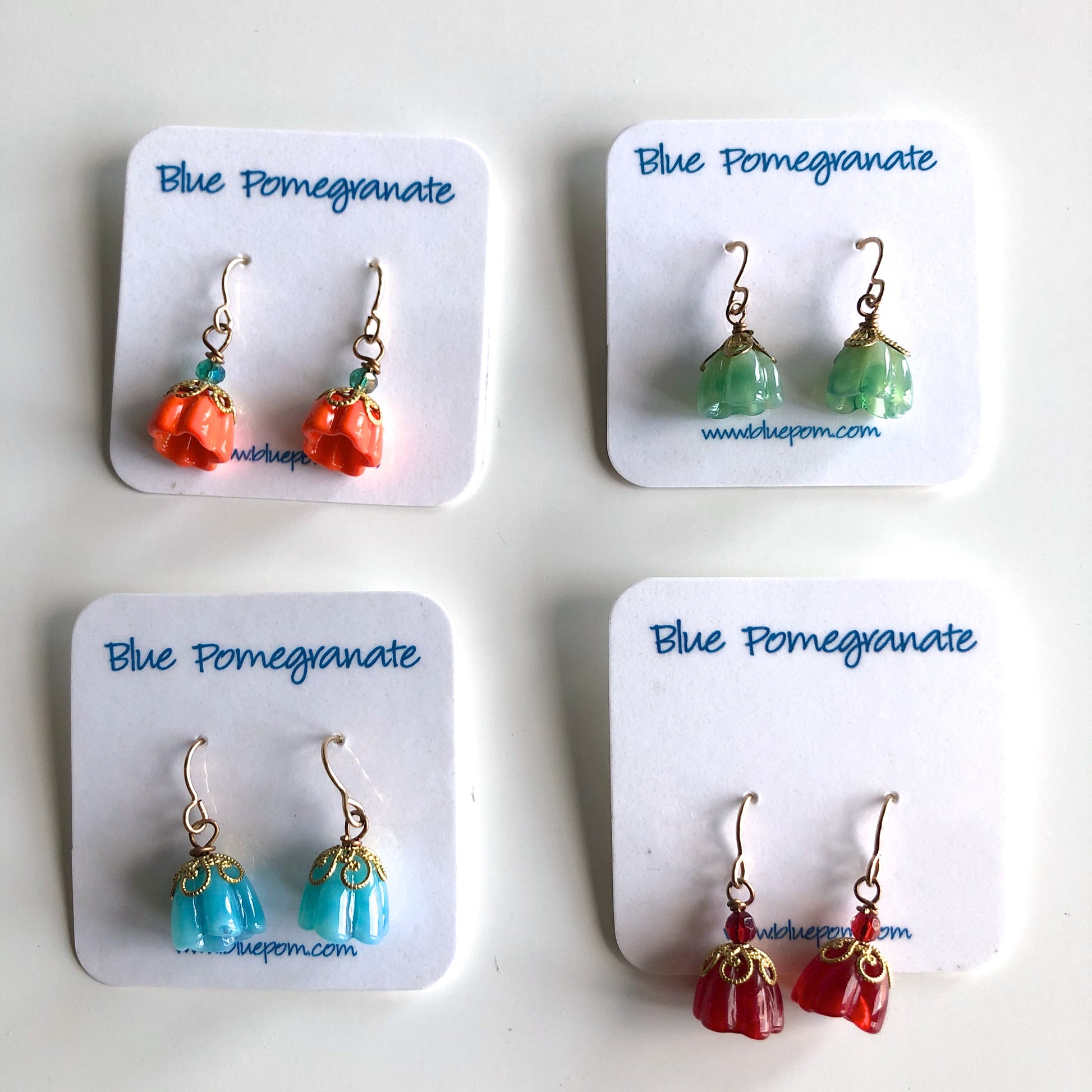 Bell Flower Drop Earrings by Mary Lowe - © Blue Pomegranate Gallery