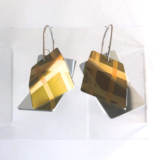 Anodized Aluminum, Sterling Silver Earrings by Jon Klar - © Blue Pomegranate Gallery