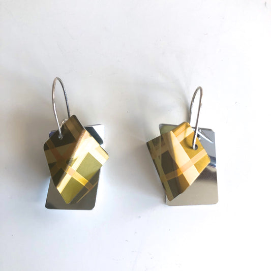 Anodized Aluminum, Sterling Silver Earrings by Jon Klar - © Blue Pomegranate Gallery