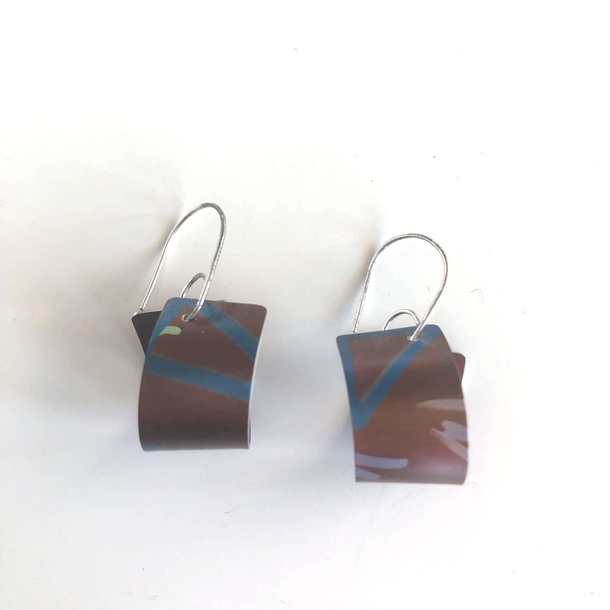 Anodized Aluminum, Sterling Silver Earrings by Jon Klar - © Blue Pomegranate Gallery