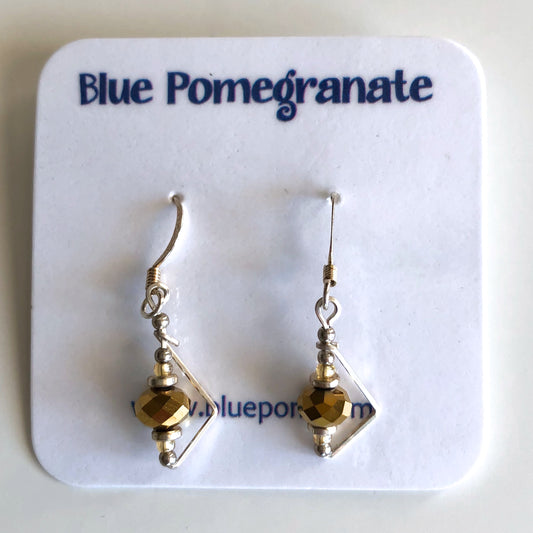 Simplistics Earrings with Gold Beads by Mary Kahmann - © Blue Pomegranate Gallery