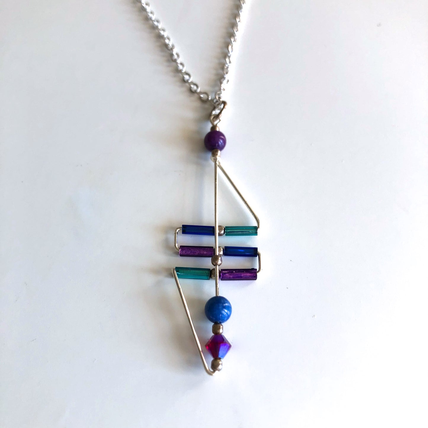 Art Deco Necklace Cobalt/Purple Bead by Mary Kahmann - © Blue Pomegranate Gallery