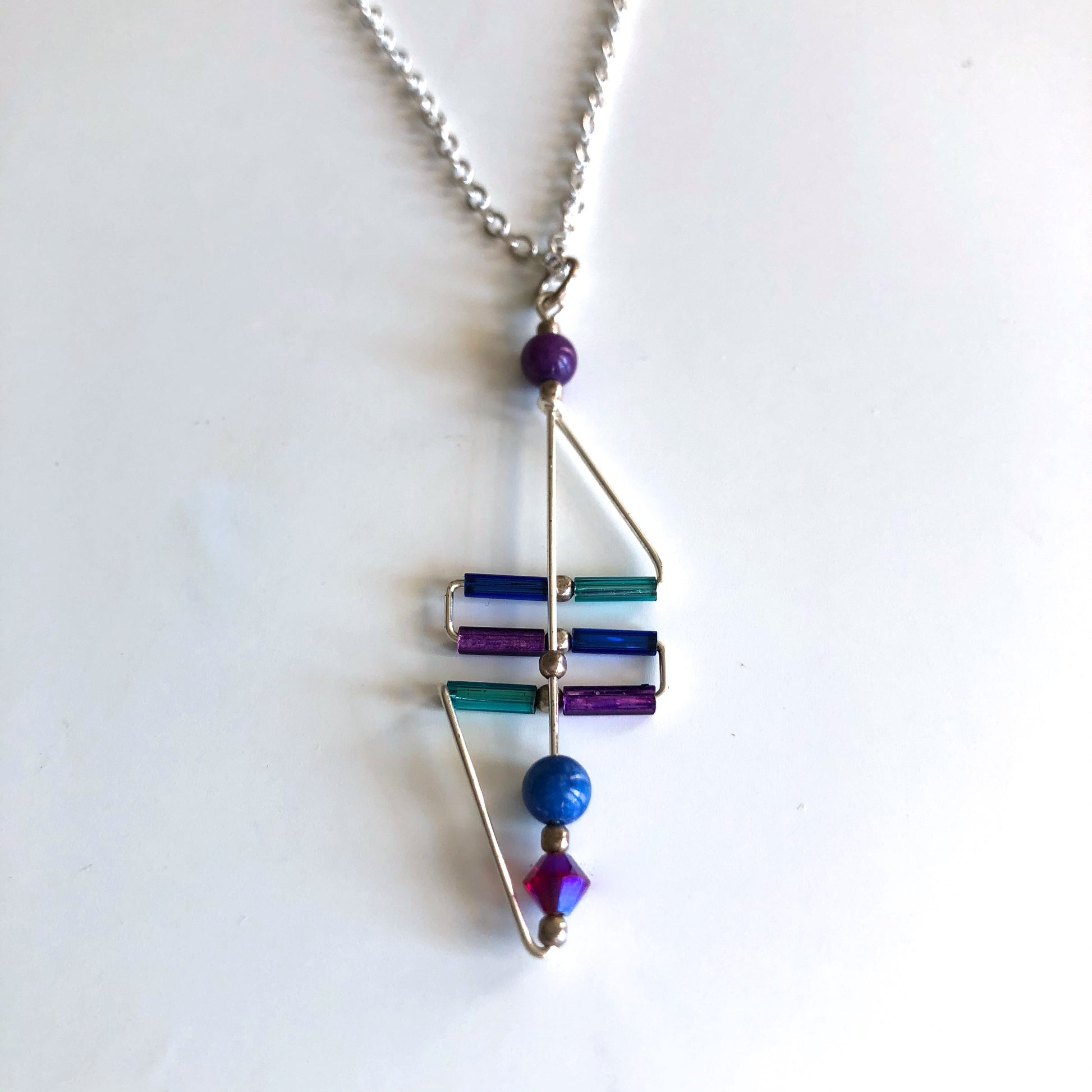 Art Deco Necklace Cobalt/Purple Bead by Mary Kahmann - © Blue Pomegranate Gallery