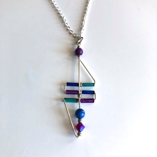 Art Deco Necklace Cobalt/Purple Bead by Mary Kahmann - © Blue Pomegranate Gallery