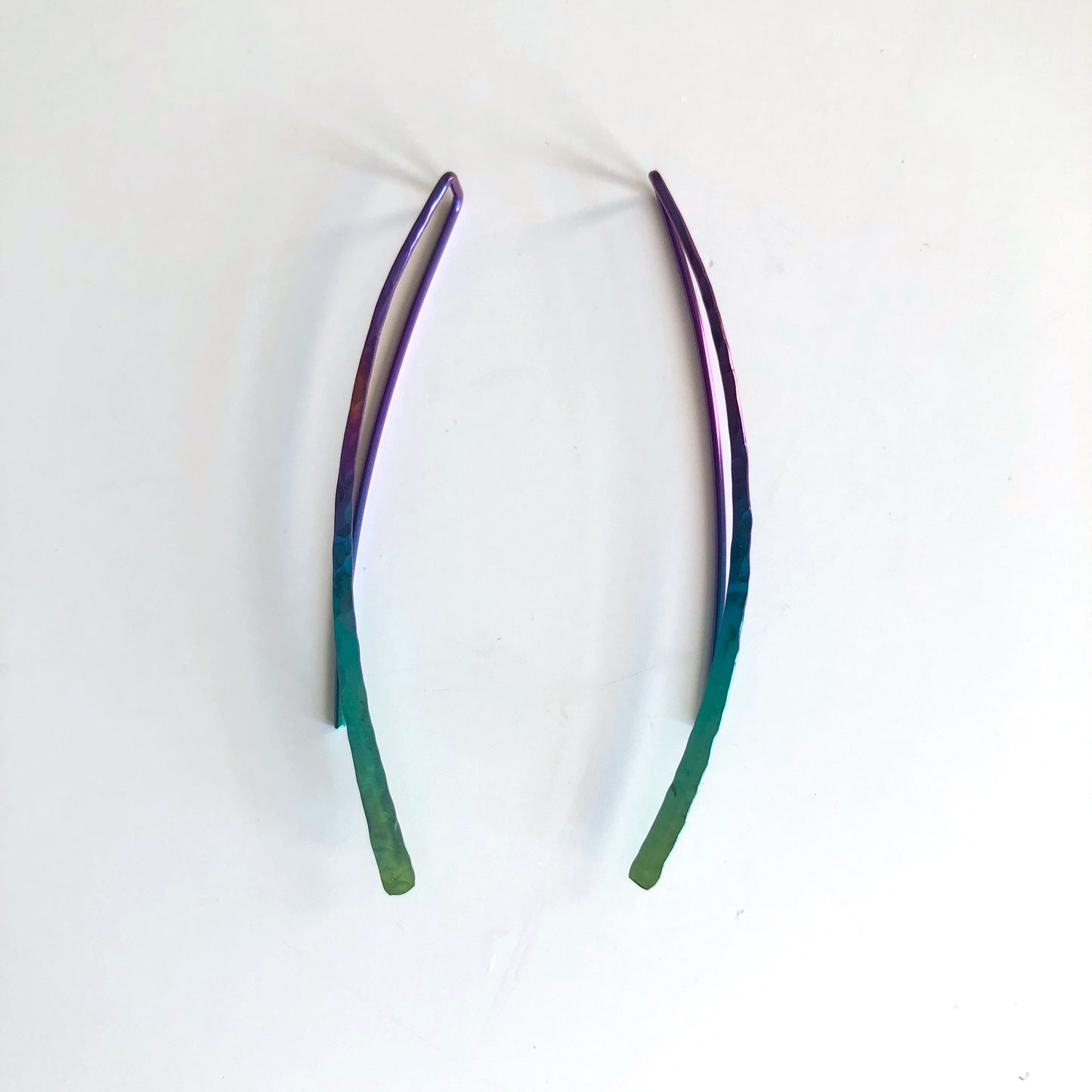 F21-n Hammered Earrings by Mark Steel - © Blue Pomegranate Gallery