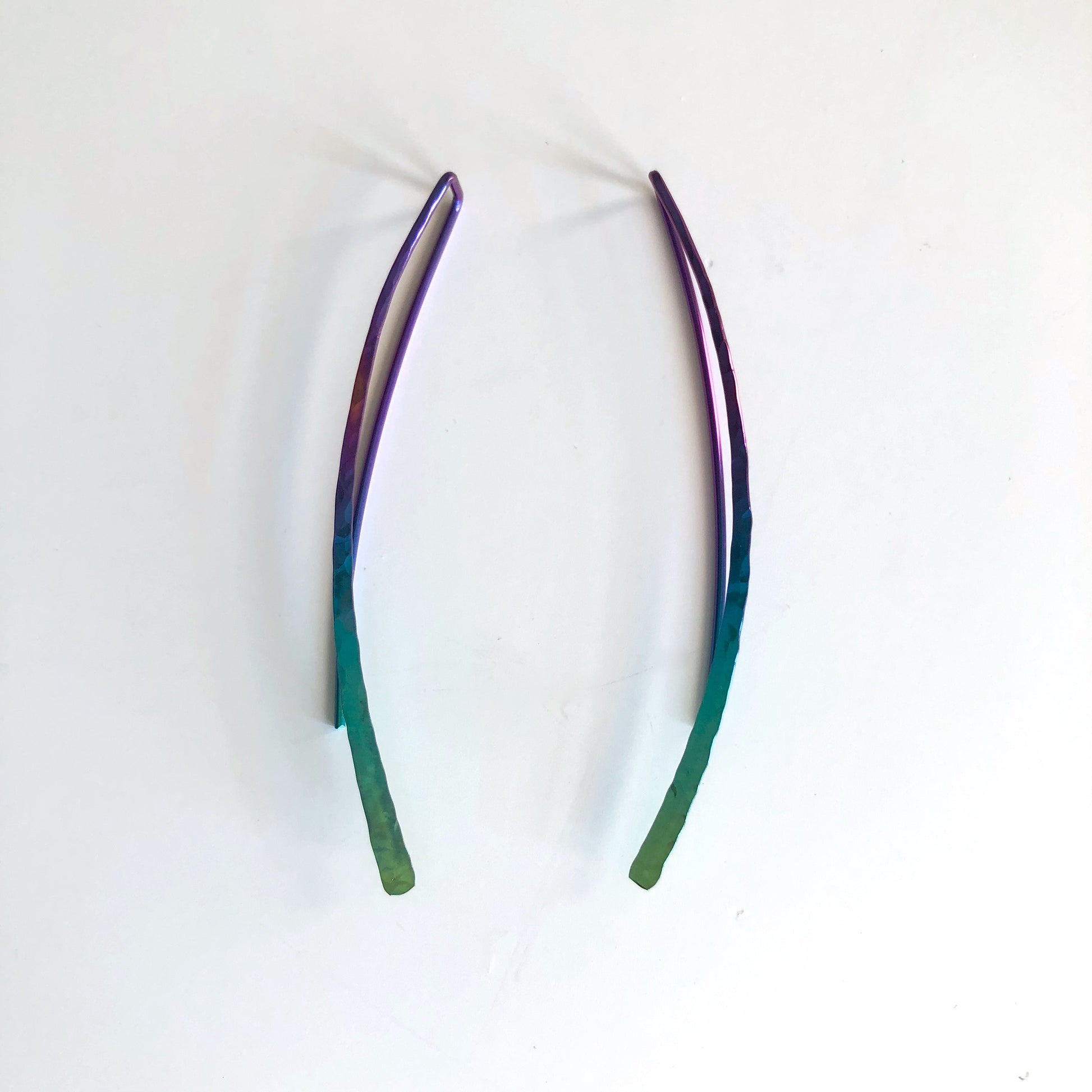F21-n Hammered Earrings by Mark Steel - © Blue Pomegranate Gallery