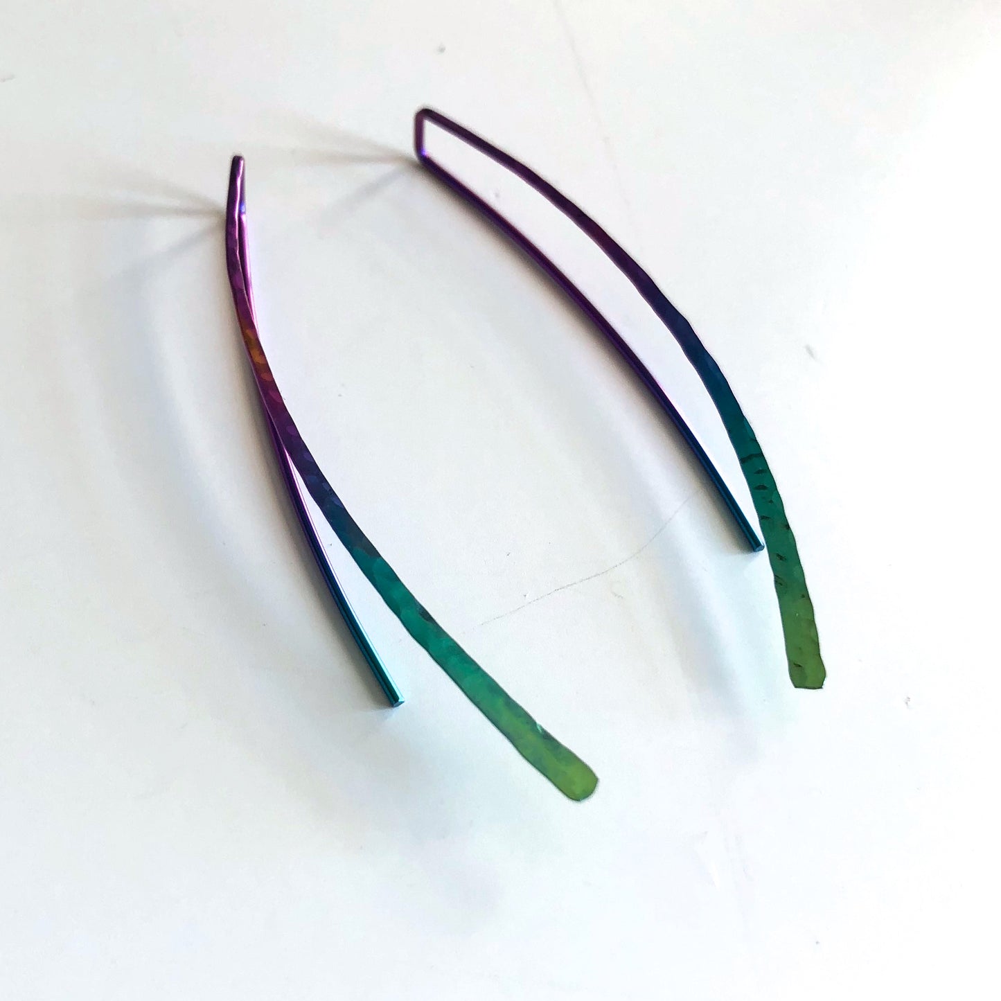 F21-n Hammered Earrings by Mark Steel - © Blue Pomegranate Gallery