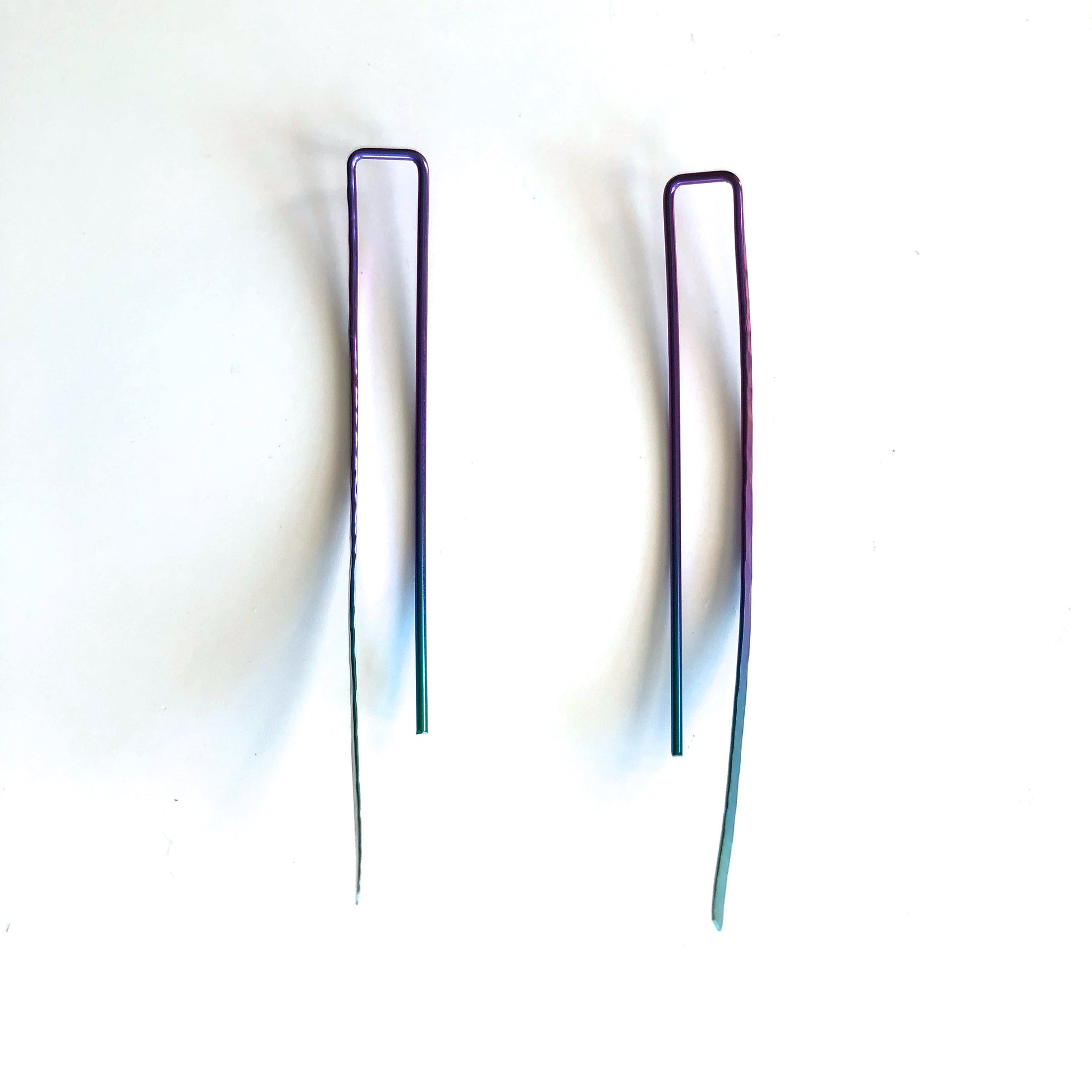 F21-n Hammered Earrings by Mark Steel - © Blue Pomegranate Gallery
