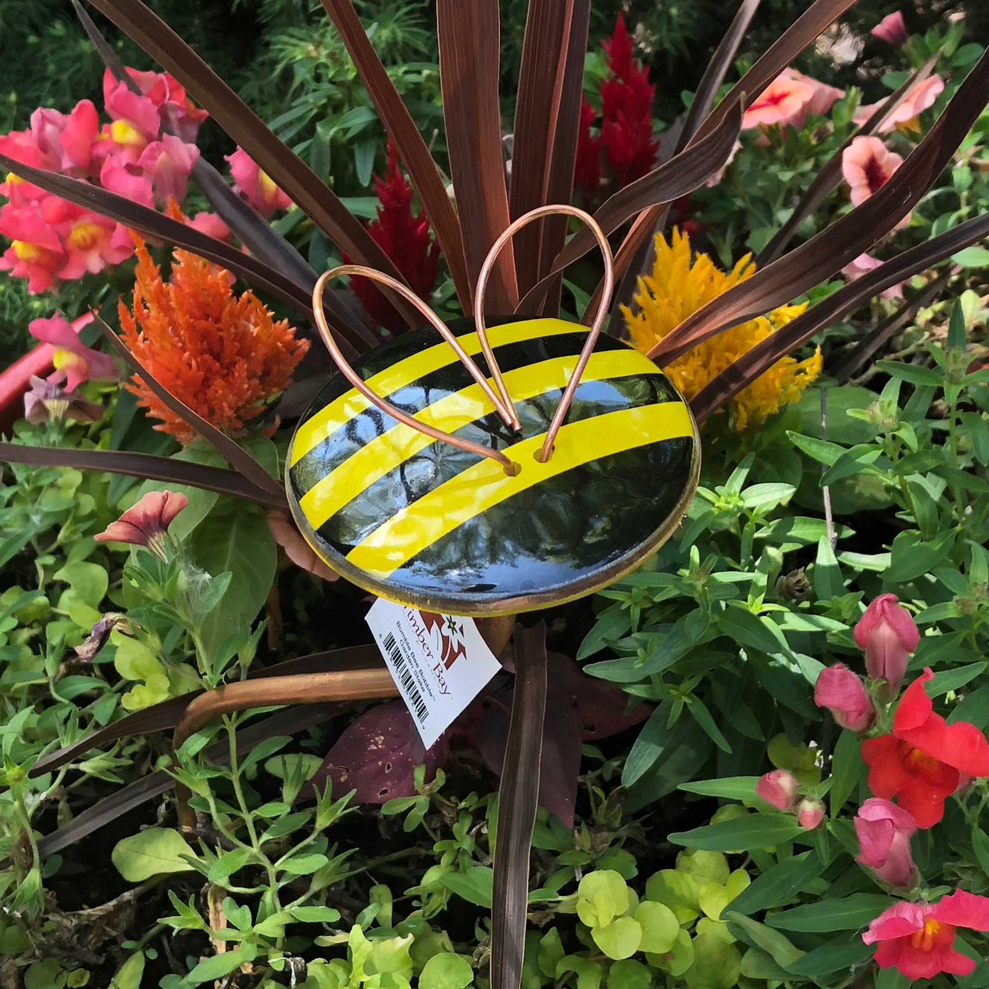 Bumble Bee Bobble Garden Stake - © Blue Pomegranate Gallery
