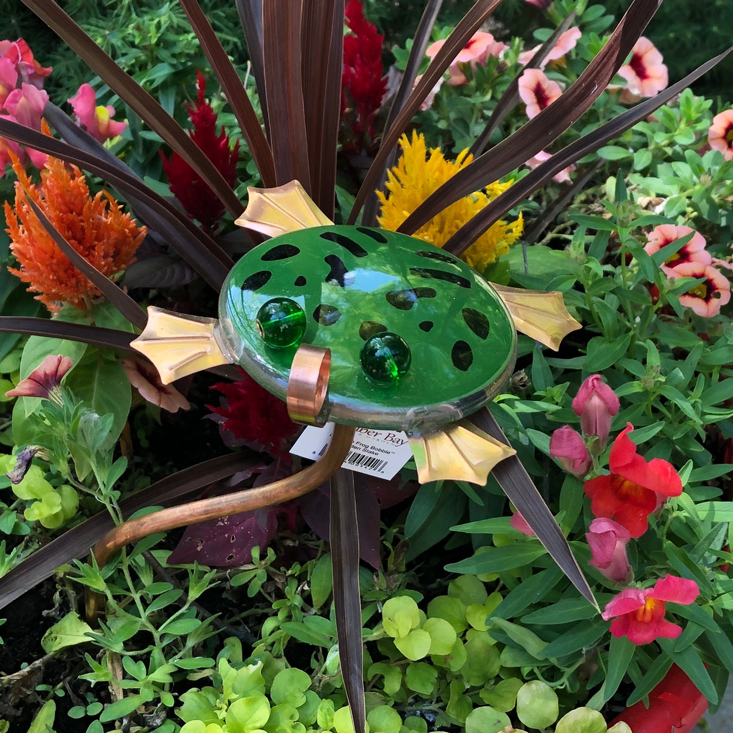 Bully the Frog Bobble Garden Stake - © Blue Pomegranate Gallery