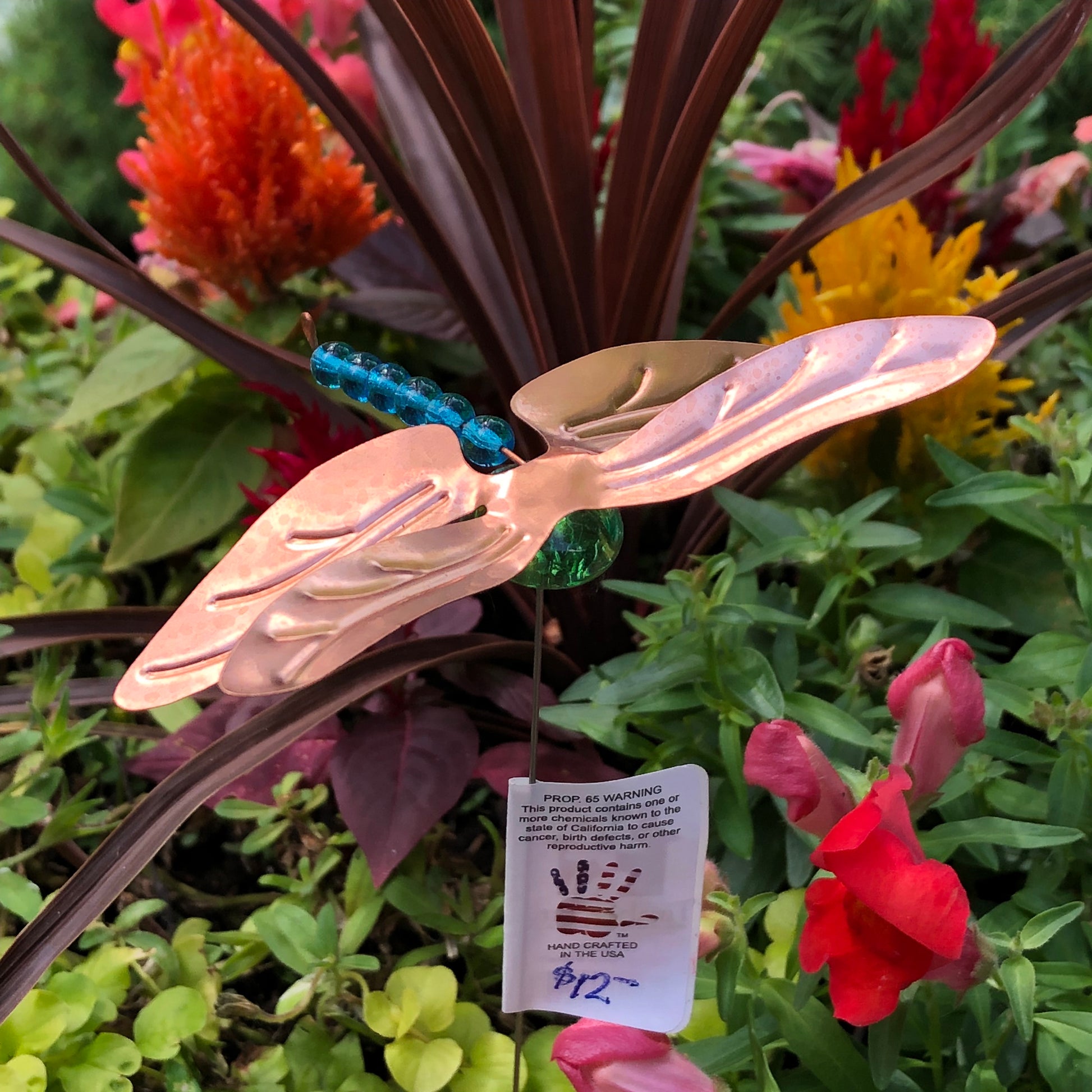 Dragonfly Potted Plant Stake by Lisa Fida - © Blue Pomegranate Gallery