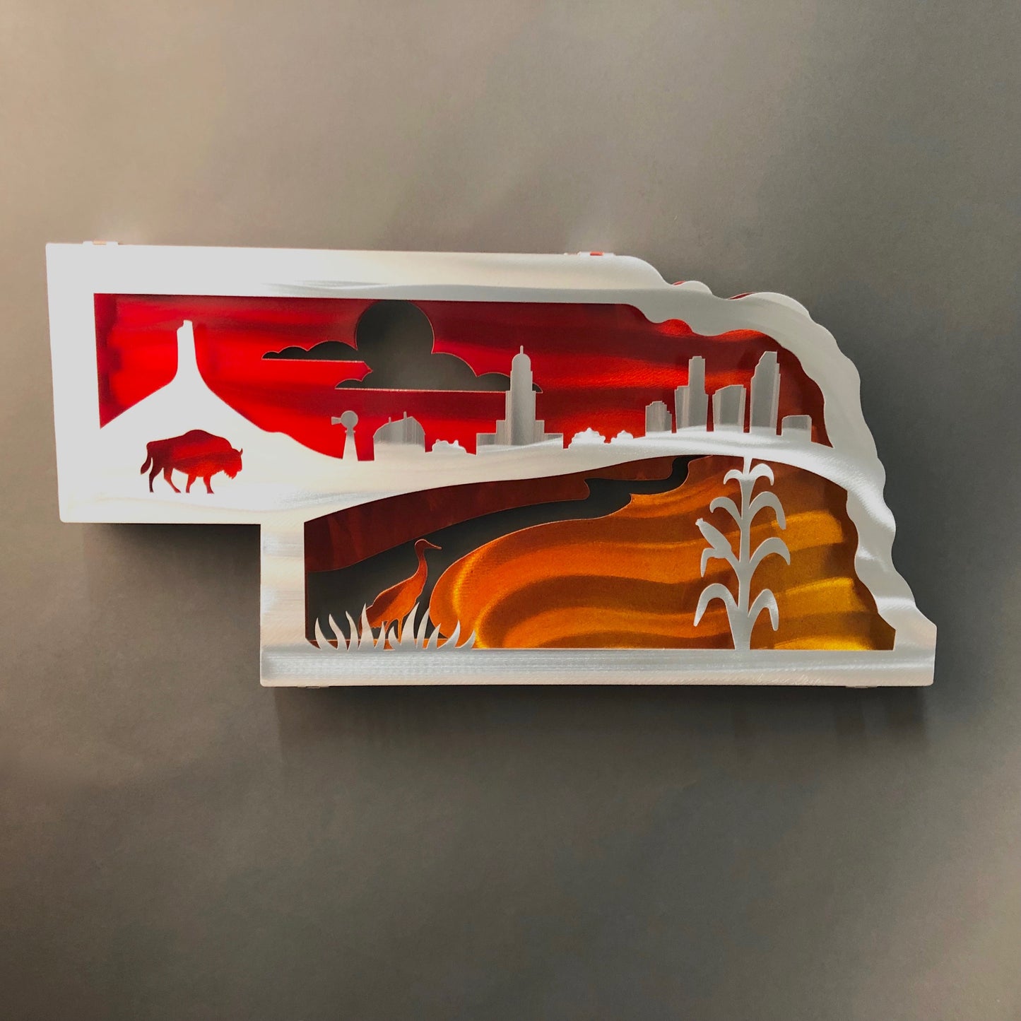 Nebraska Heartland Wall Sculpture by Sondra Gerber - © Blue Pomegranate Gallery