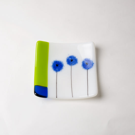 Blue Poppy Dish by Lisa Becker - © Blue Pomegranate Gallery