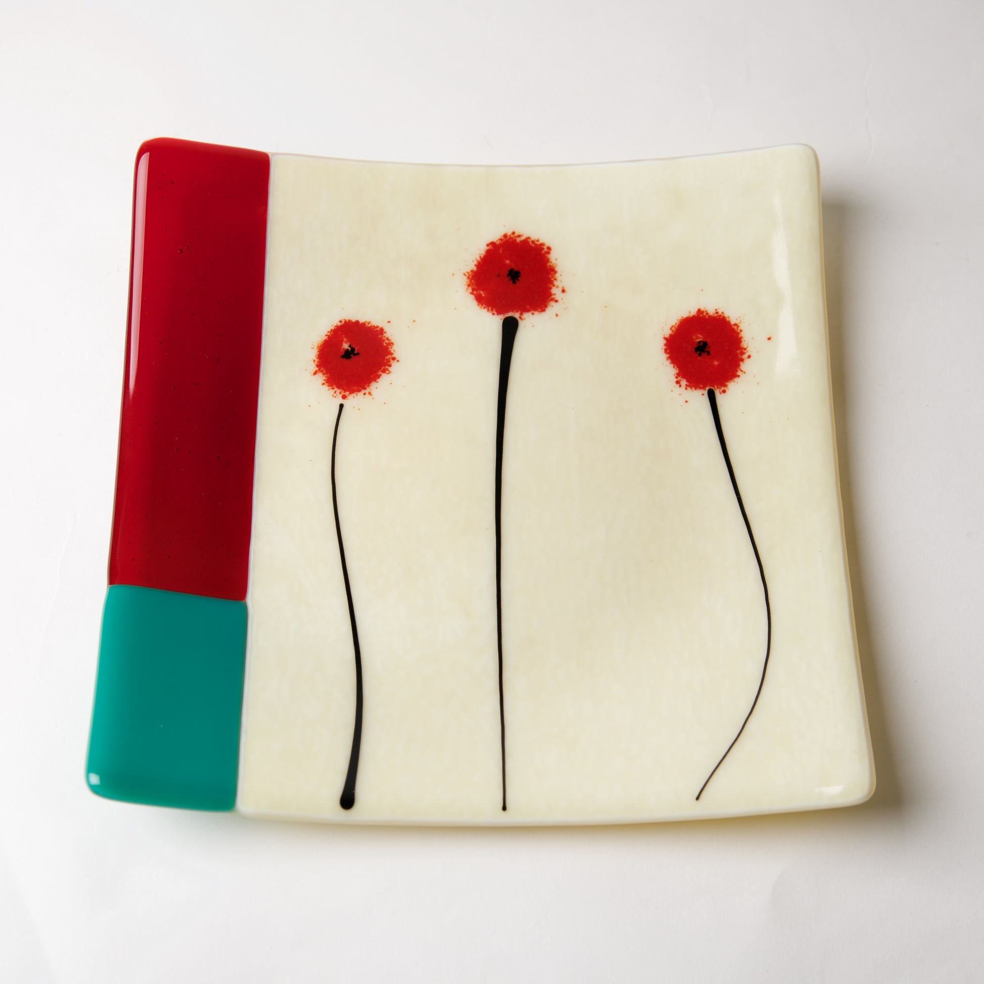 Red Poppy Dish by Lisa Becker - © Blue Pomegranate Gallery