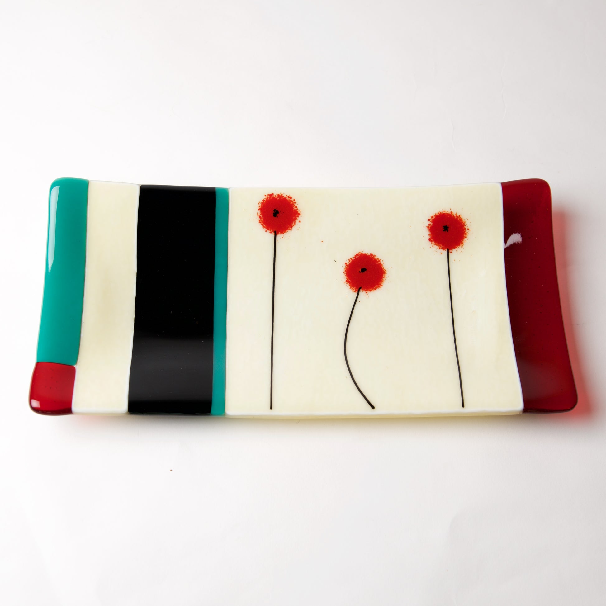 Red Poppy Dish by Lisa Becker - © Blue Pomegranate Gallery