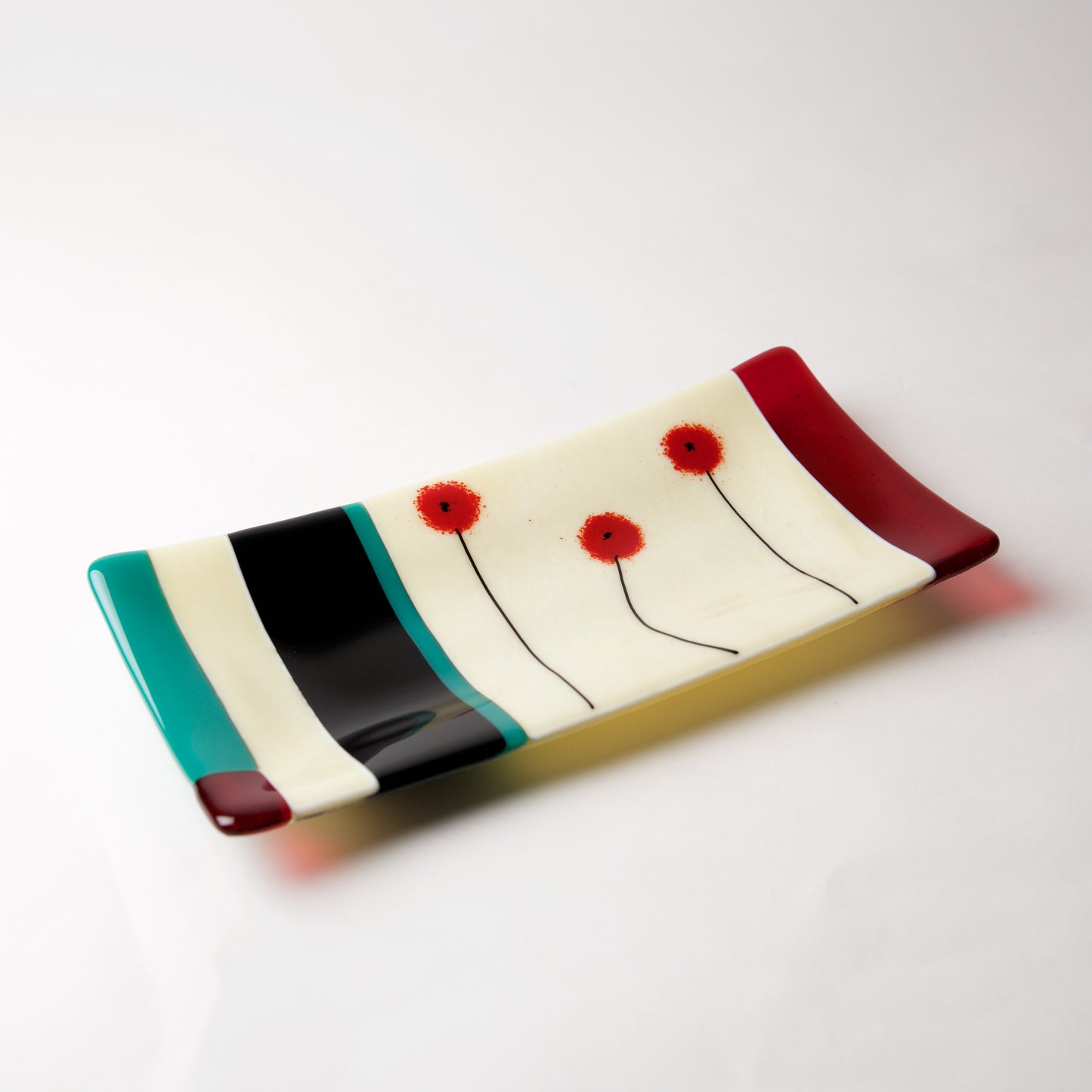 Red Poppy Dish by Lisa Becker - © Blue Pomegranate Gallery