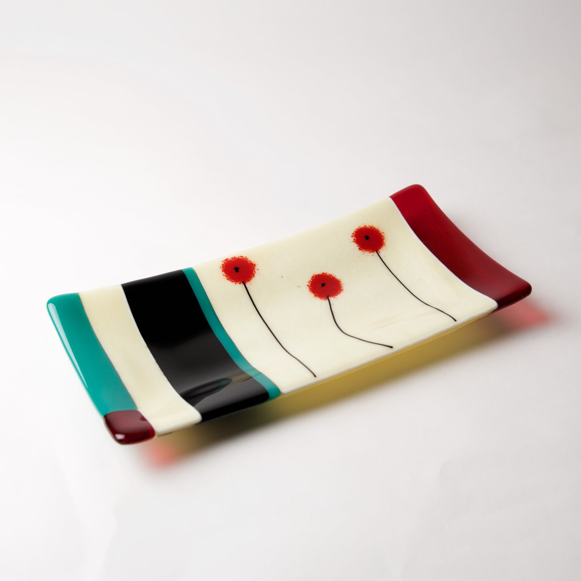 Red Poppy Dish by Lisa Becker - © Blue Pomegranate Gallery