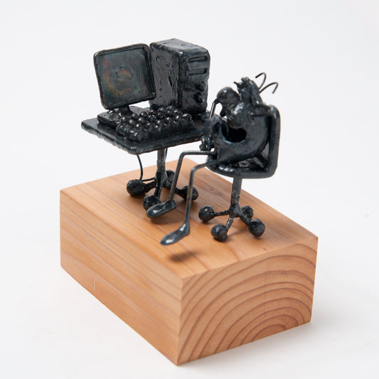 Frustrated Computer Flea by Jeff and Greg Quayle - © Blue Pomegranate Gallery