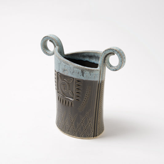 Funky Oval Vase -Small by Michael Macone - © Blue Pomegranate Gallery