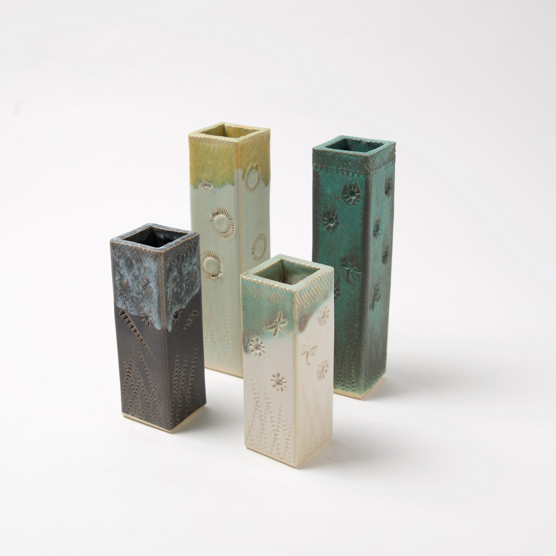 Tall Square Bud Vase -by Michael Macone - © Blue Pomegranate Gallery