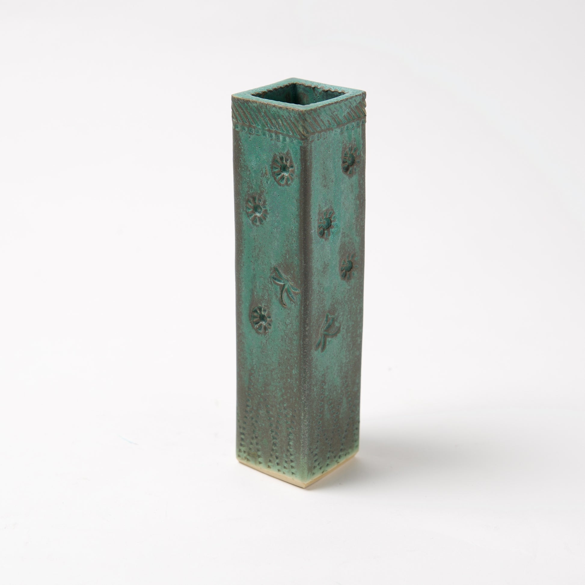 Tall Square Bud Vase -by Michael Macone - © Blue Pomegranate Gallery