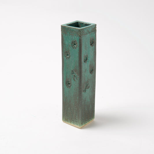 Tall Square Bud Vase -by Michael Macone - © Blue Pomegranate Gallery
