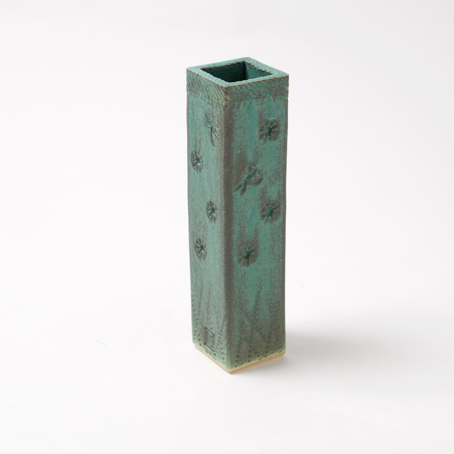 Tall Square Bud Vase -by Michael Macone - © Blue Pomegranate Gallery