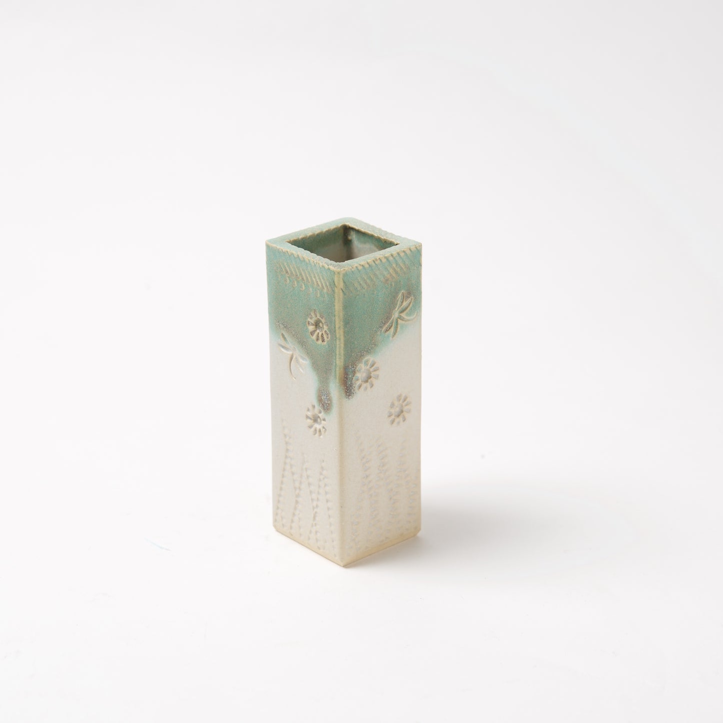Short Square Bud Vase -by Michael Macone - © Blue Pomegranate Gallery