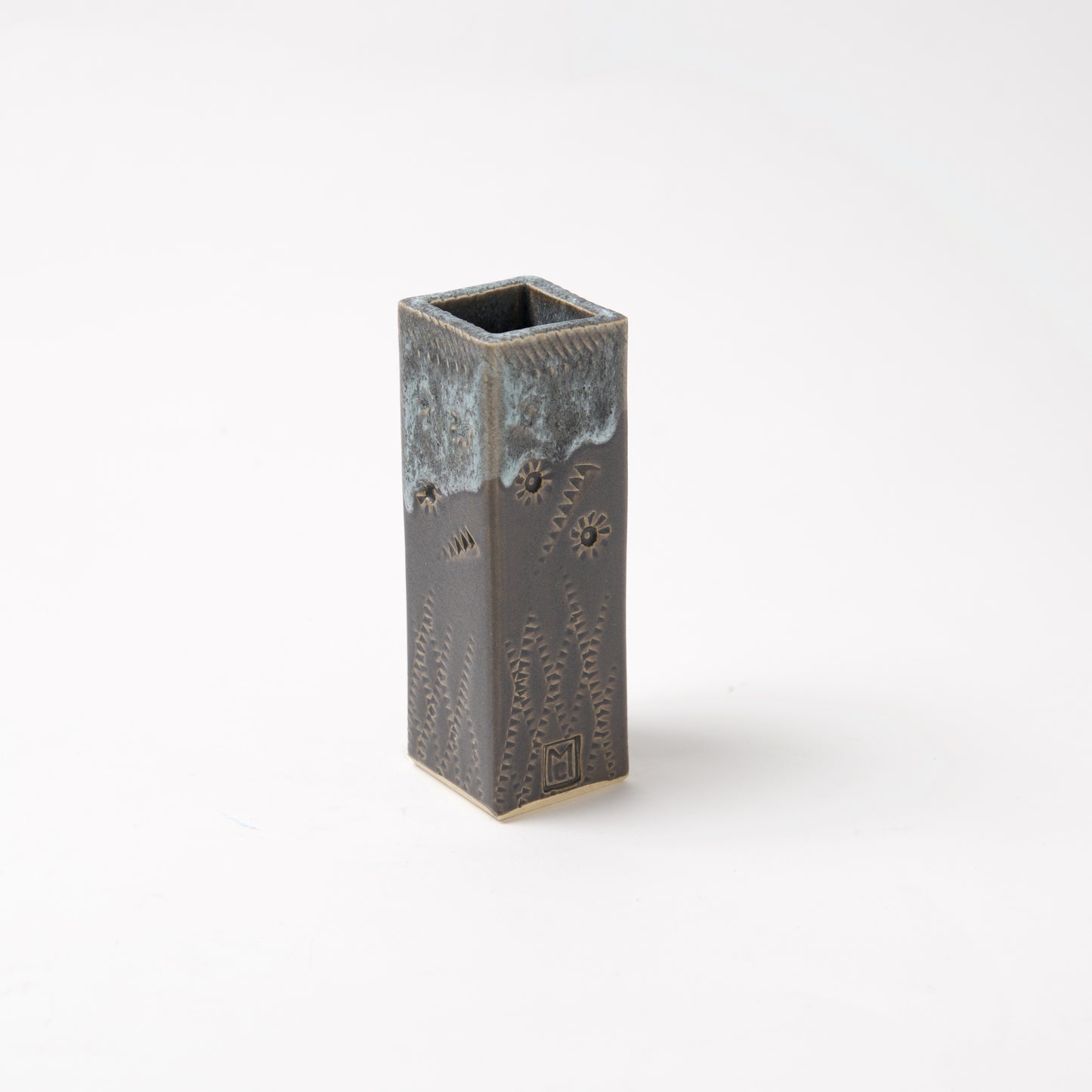 Short Square Bud Vase -by Michael Macone - © Blue Pomegranate Gallery