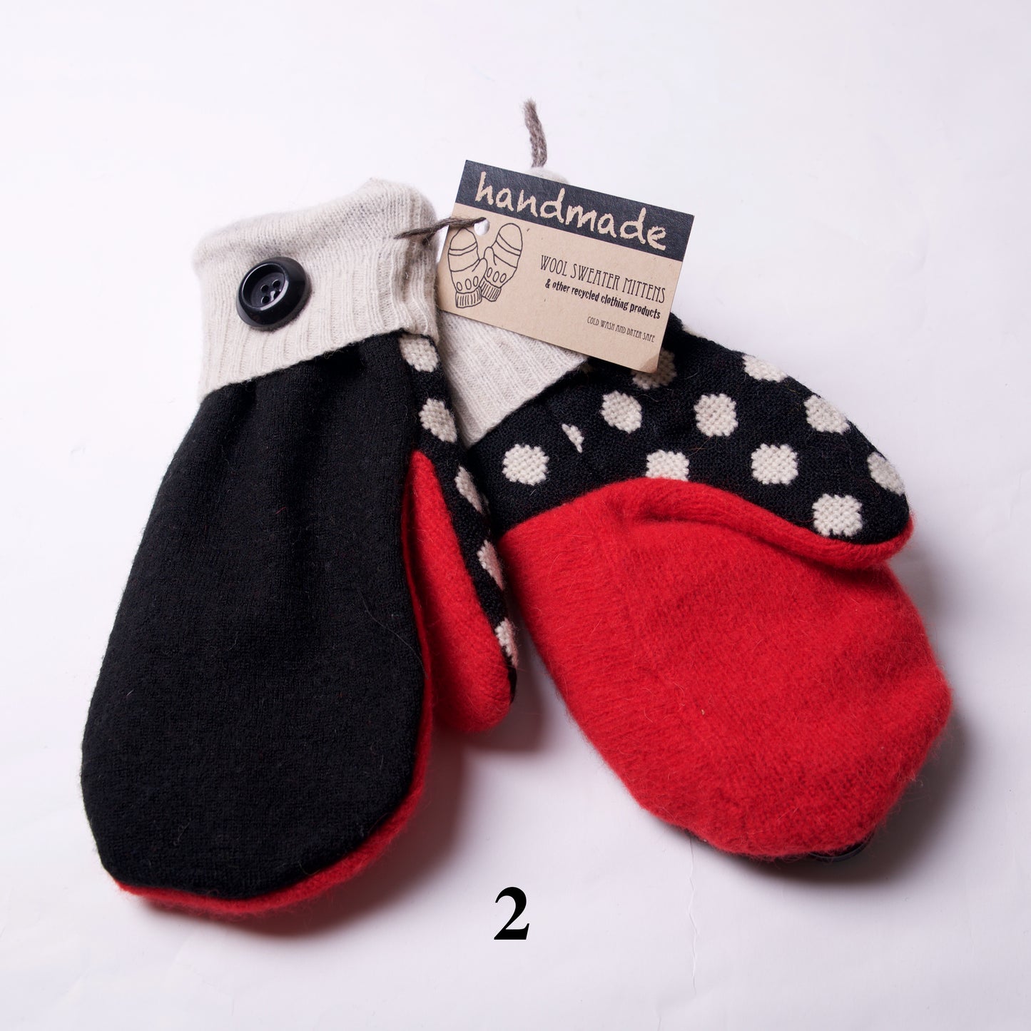 Wool Sweater Upcycled Mittens by Elaine Olson - © Blue Pomegranate Gallery
