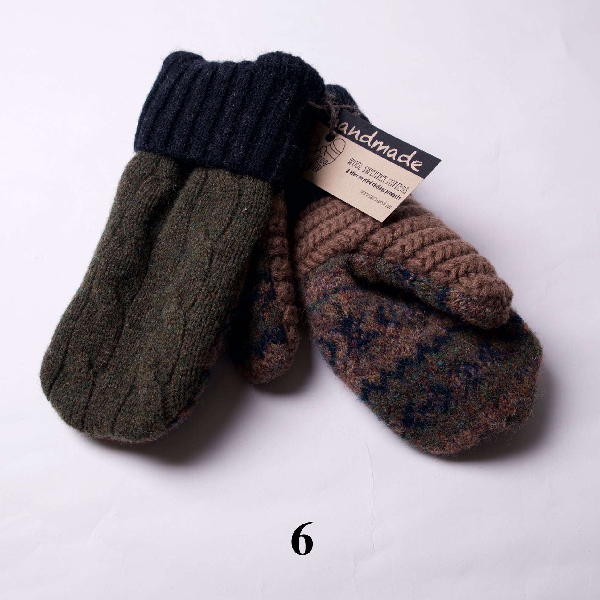 Wool Sweater Upcycled Mittens by Elaine Olson - © Blue Pomegranate Gallery
