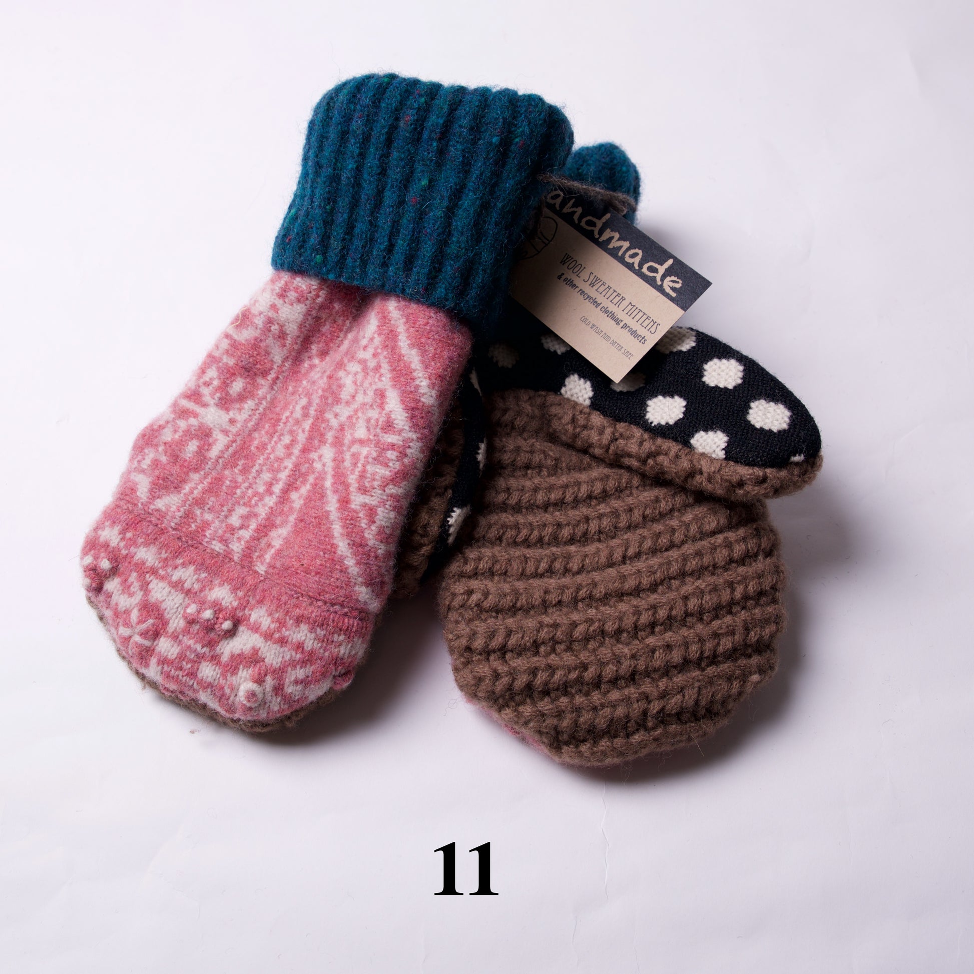 Wool Sweater Upcycled Mittens by Elaine Olson - © Blue Pomegranate Gallery
