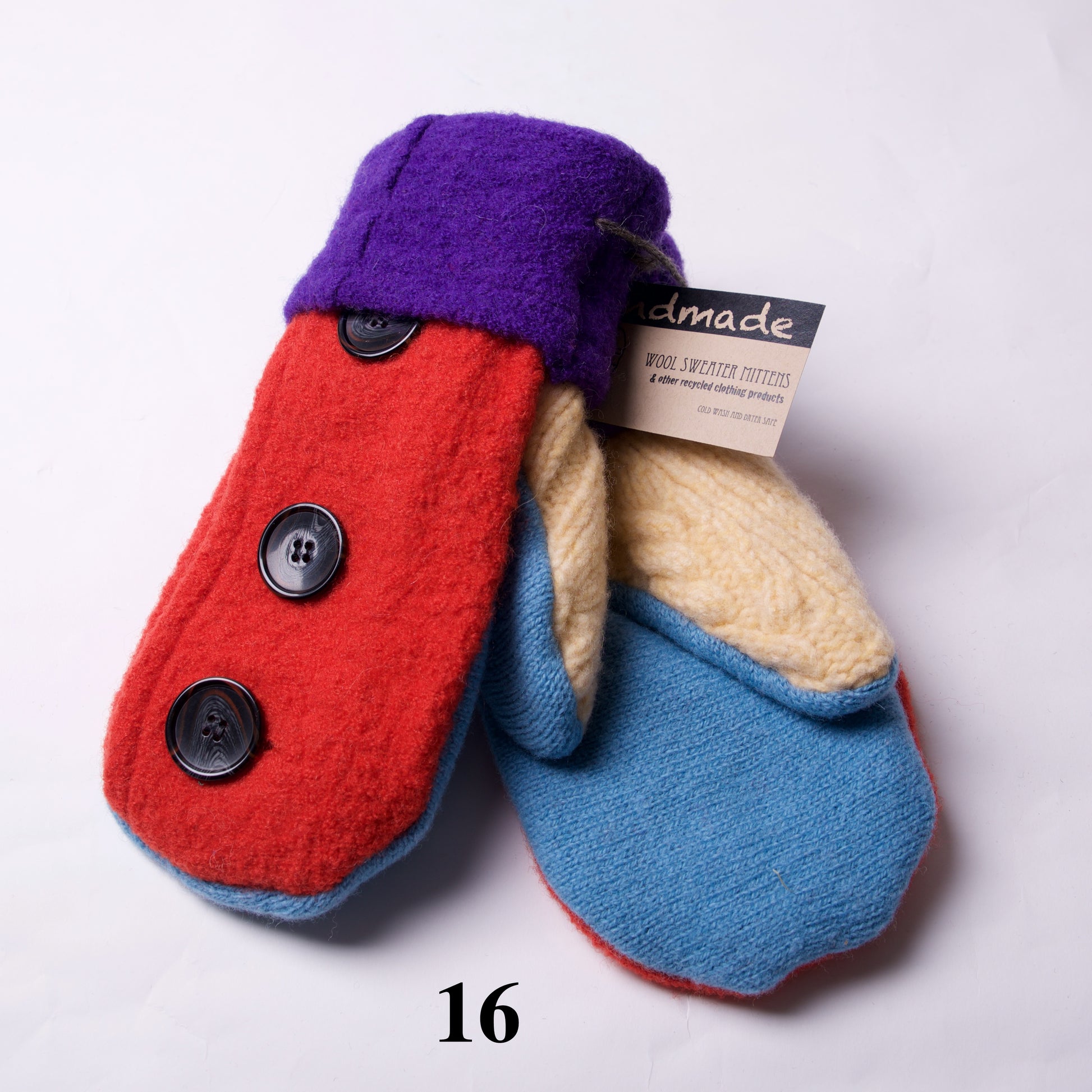 Wool Sweater Upcycled Mittens by Elaine Olson - © Blue Pomegranate Gallery