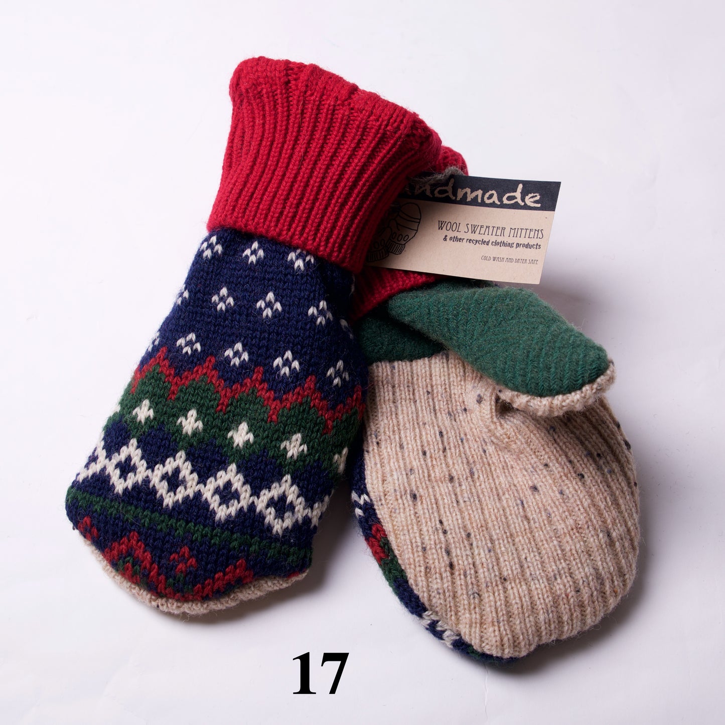 Wool Sweater Upcycled Mittens by Elaine Olson - © Blue Pomegranate Gallery