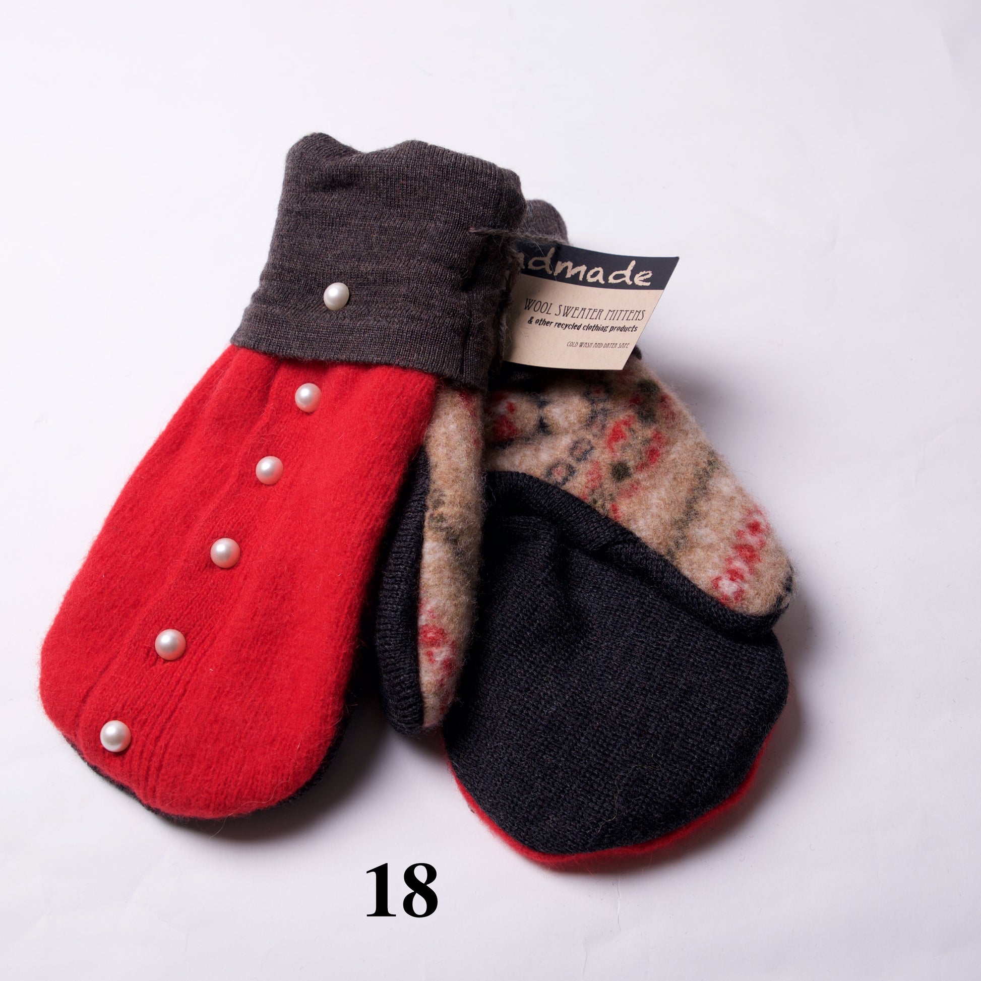 Wool Sweater Upcycled Mittens by Elaine Olson - © Blue Pomegranate Gallery