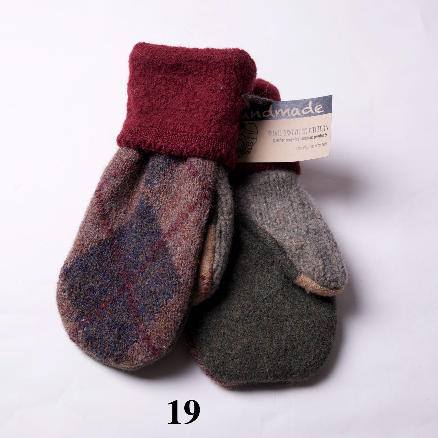 Wool Sweater Upcycled Mittens by Elaine Olson - © Blue Pomegranate Gallery