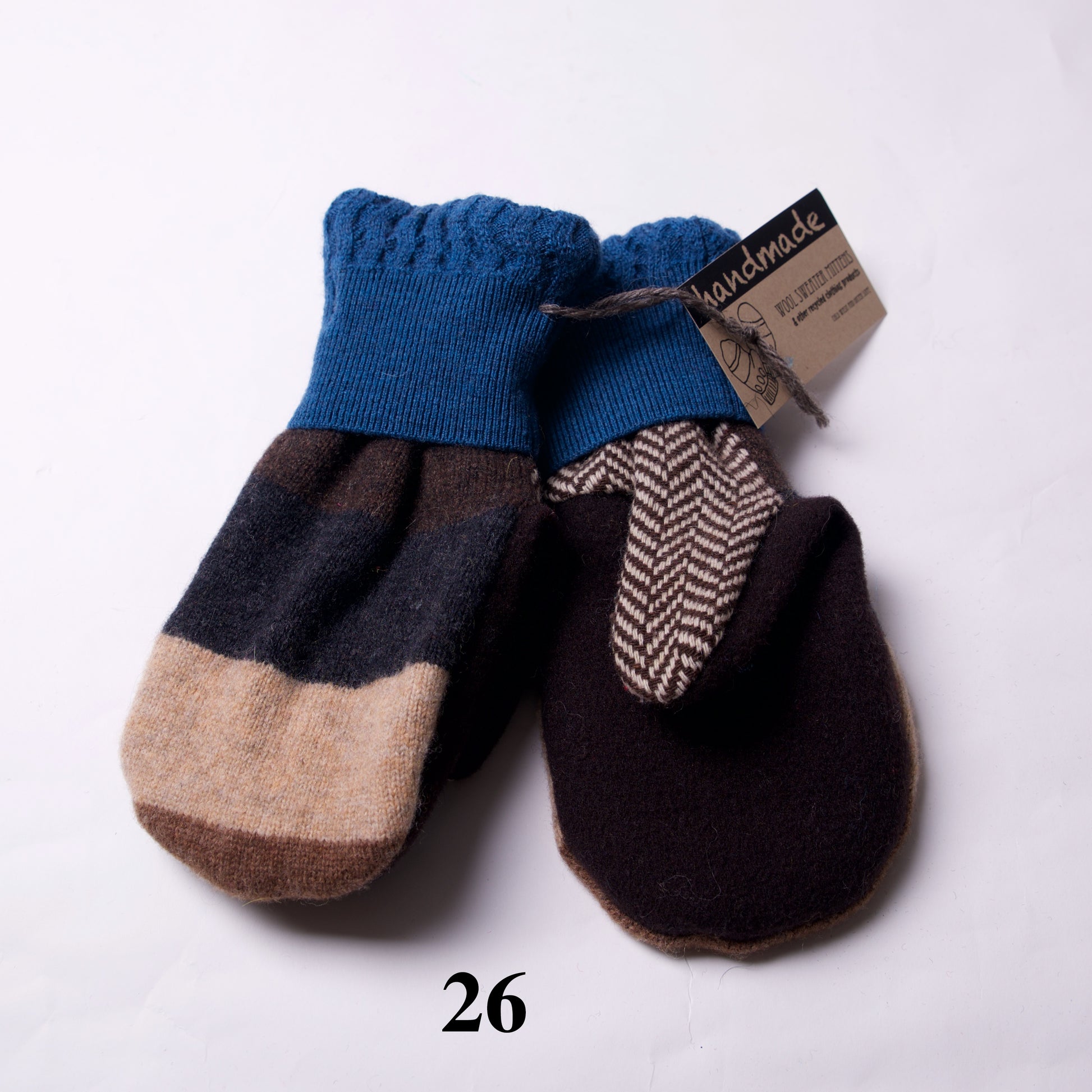 Wool Sweater Upcycled Mittens by Elaine Olson - © Blue Pomegranate Gallery