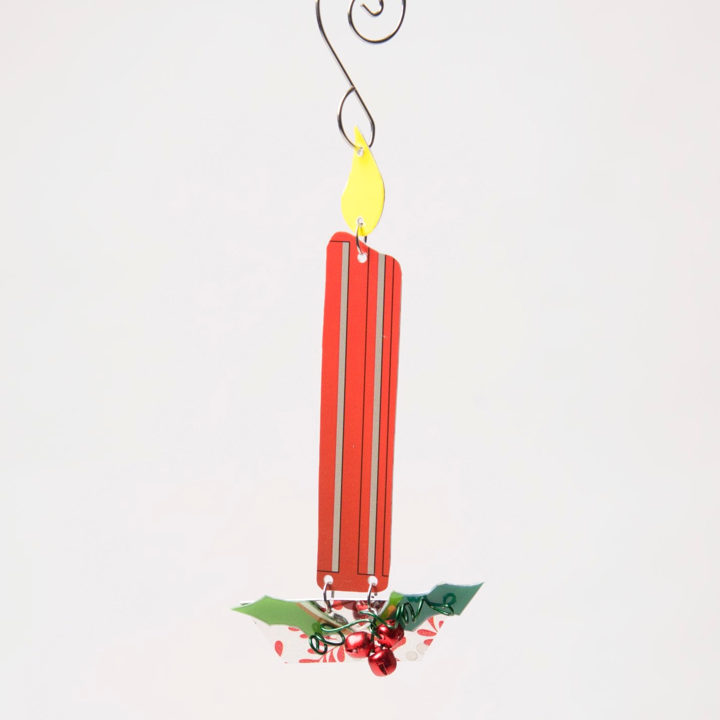 Candle Ornament from recycled Giftcards - © Blue Pomegranate Gallery