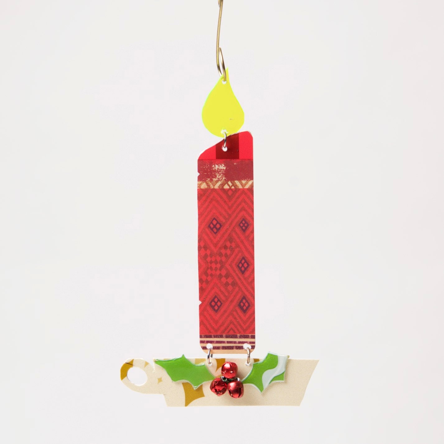 Candle Ornament from recycled Giftcards - © Blue Pomegranate Gallery