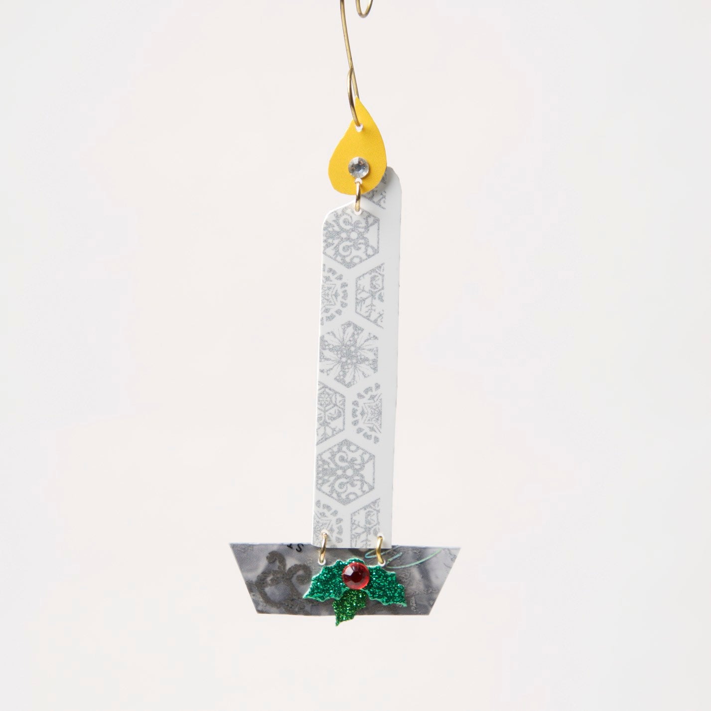 Candle Ornament from recycled Giftcards - © Blue Pomegranate Gallery